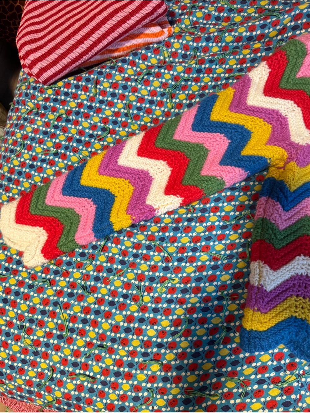 BODEN NWT Chevron Multicolor Knit Jacket Wool/Angora Goat Mohair Blend - Picture 8 of 16
